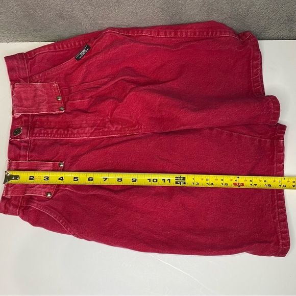 Vintage Ozark Mountain Women’s High Waist Red Denim Shorts Sz 5 Western 90s - Picture 8 of 11